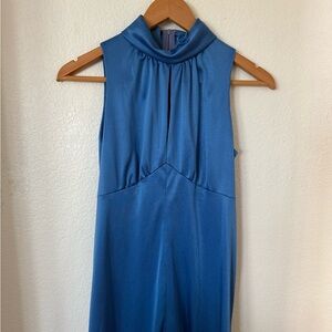 Elegant Blue Sleeveless Dress